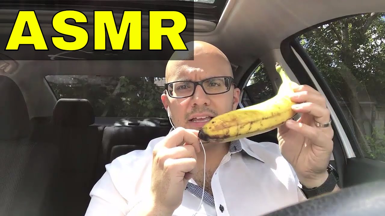 ASMR Eating A Banana-Squishy Chewing Sounds-Relaxing