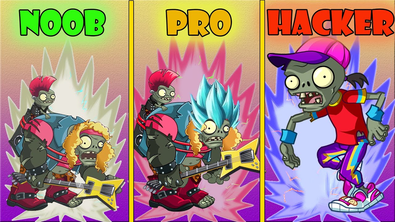 Pvz 2 Hair Metal Gargantuar Vs Gargantuar - Noob Vs Pro Vs Hacker