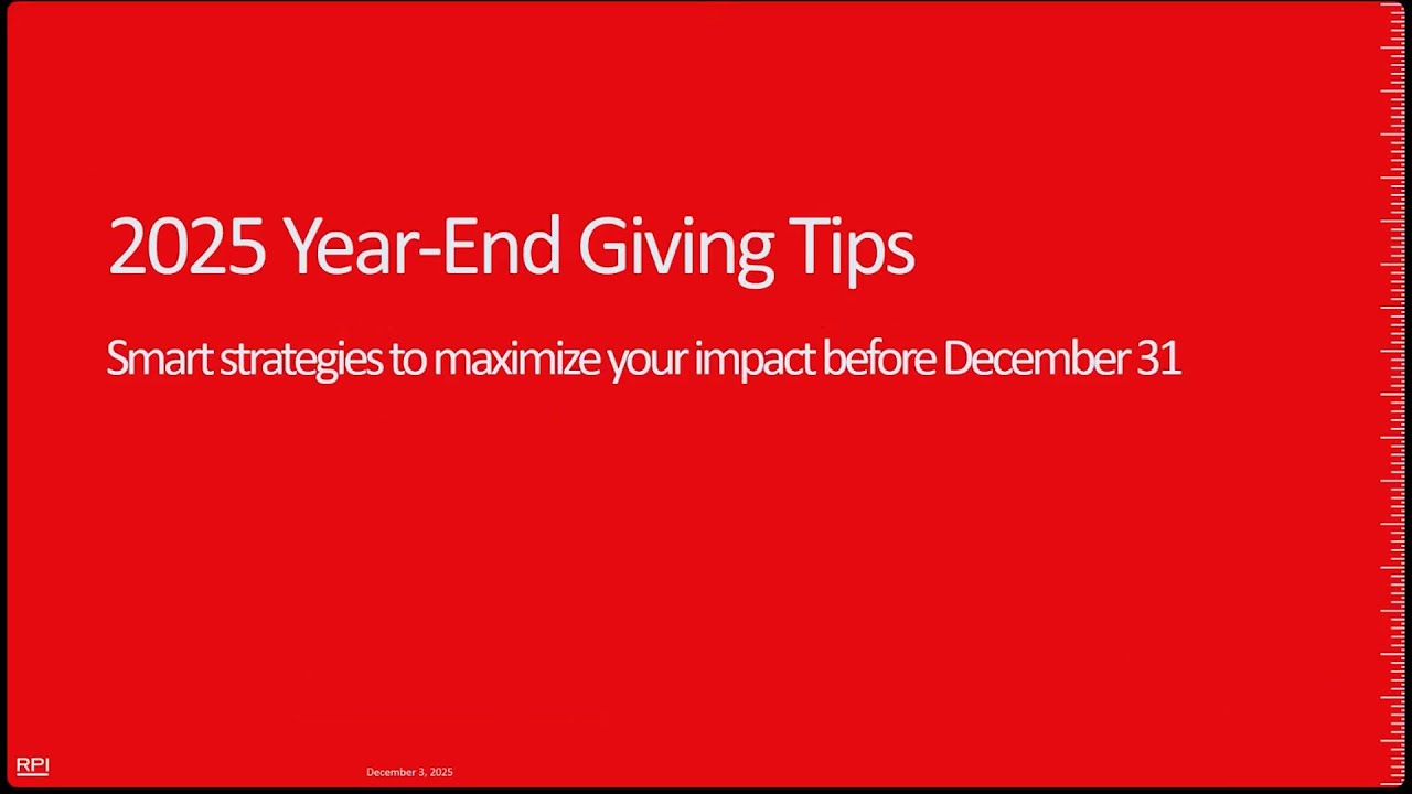 2025 Year-End Giving Tips