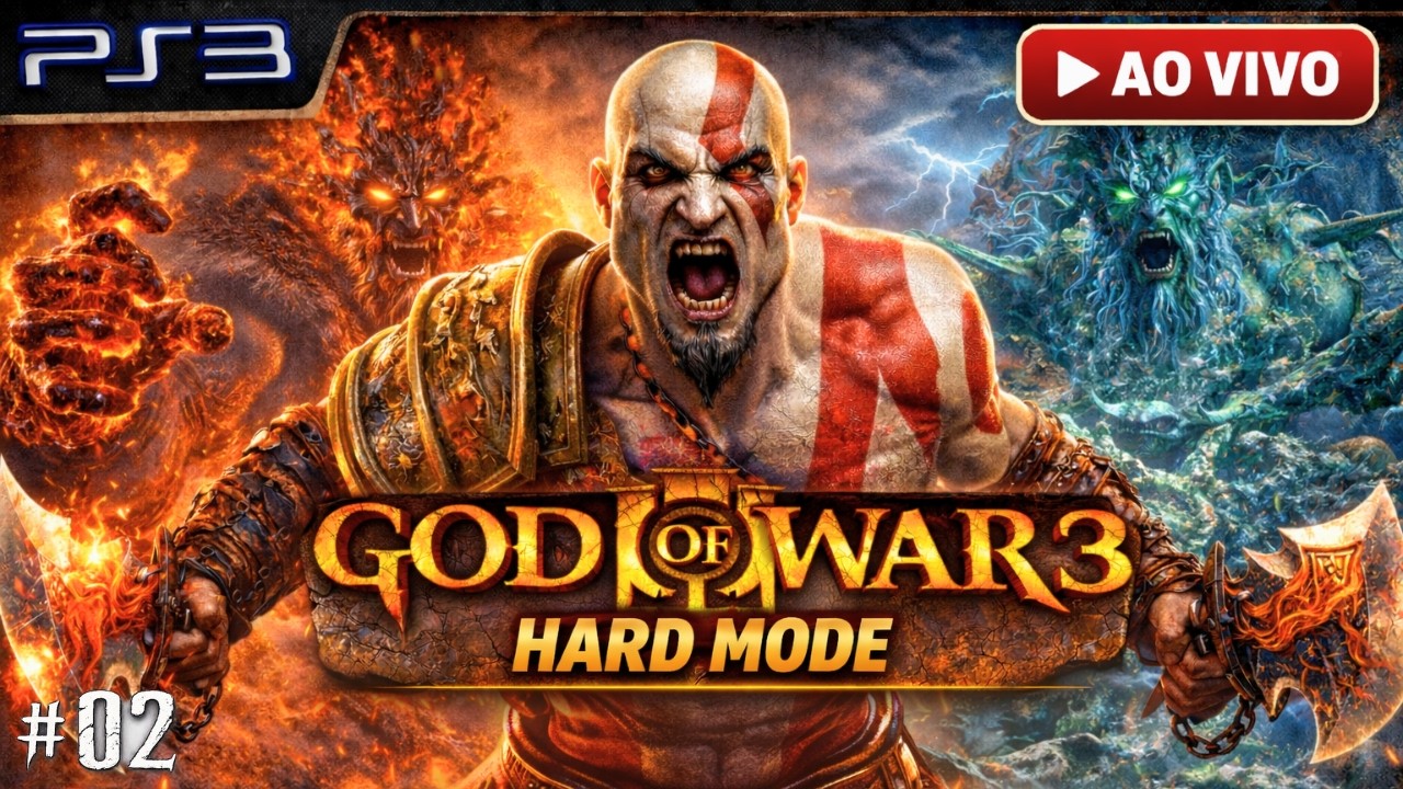 ⚔️ KRATOS NO MODO HARD | VOU SOBREVIVER? (GOW 3 AO VIVO)
