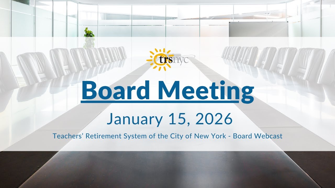 TRS Board Meeting - January 15, 2026