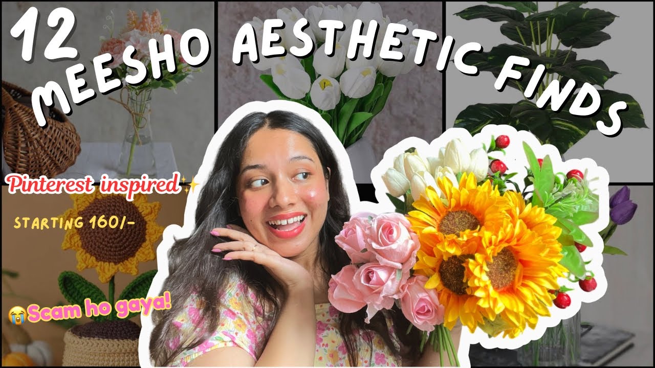 Meesho Pinteresty Home Decor Haul : Artificial Flowers and Plants  😍