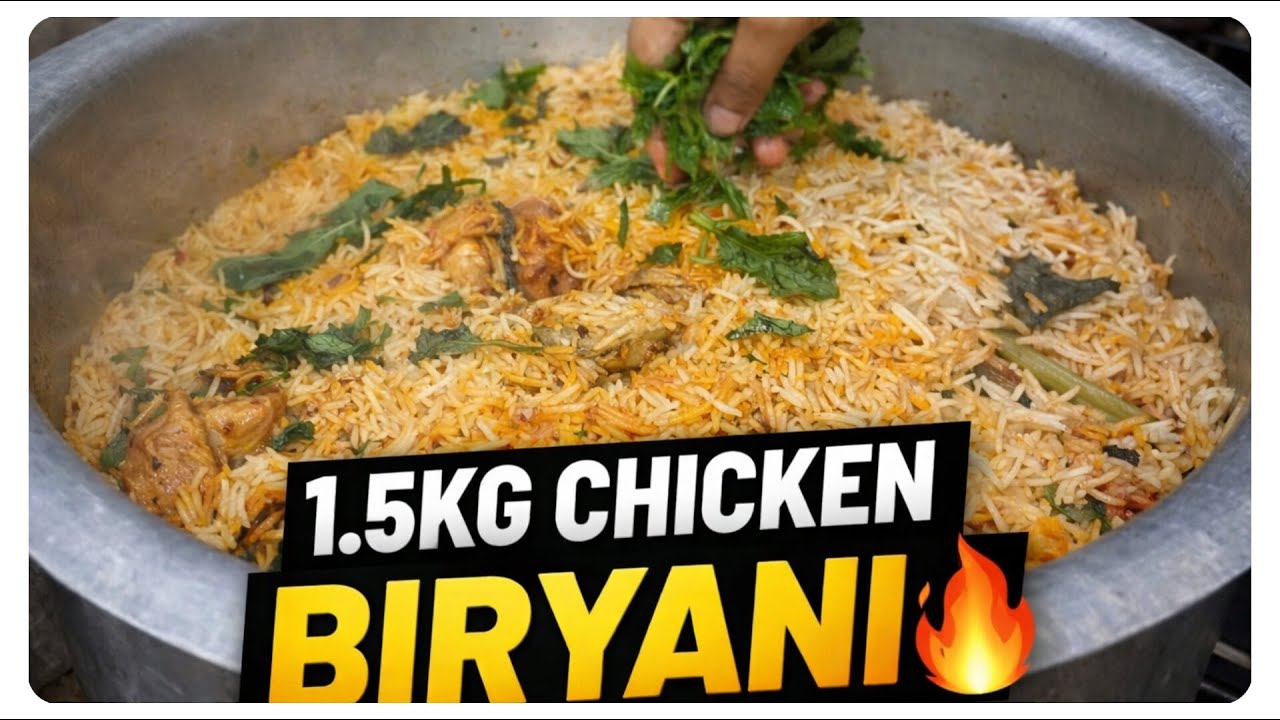 1.5 KG Chicken Biryani 🔥 Full Cooking Video | Juicy Dum Biryani 😍 | with sheru_vlogx7l