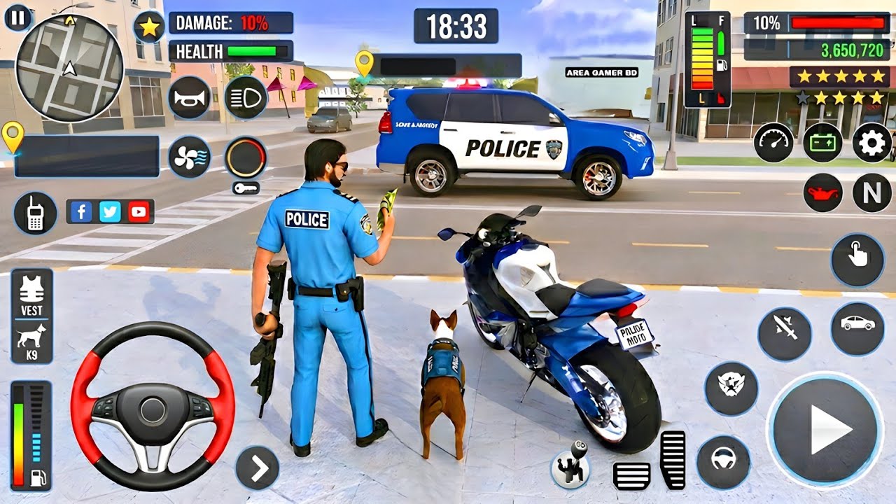 🚓 Police Car Chase Simulator 3D &ndash; Real City Cop Pursuit Gameplay (Android)