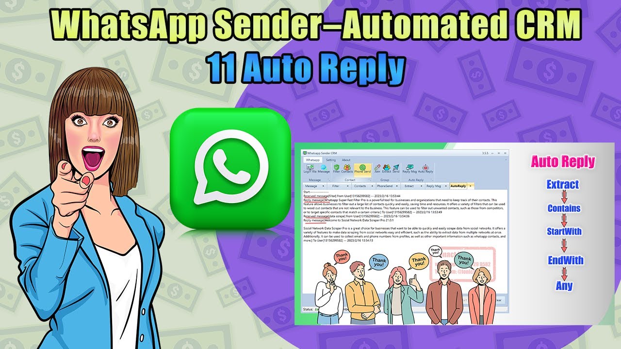 WhatsApp Bulk Sender, Group Sender & Auto Reply Chatbot | 11 auto reply #whatsappsender
