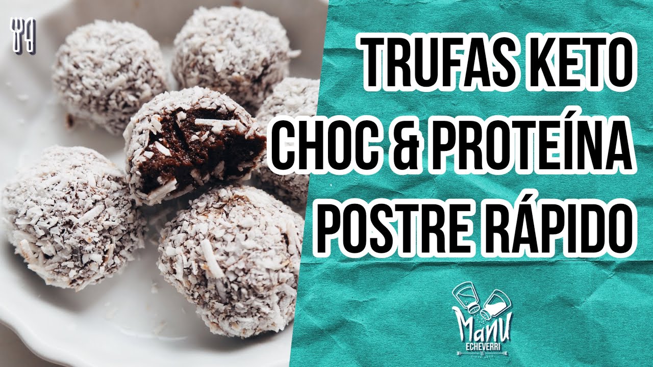 🍫TRUFAS KETO DE CHOCOLATE Y PROTEINA EN 10 MIN | KETO CHOCOLATE PROTEIN TRUFFLES | Manu Echeverri