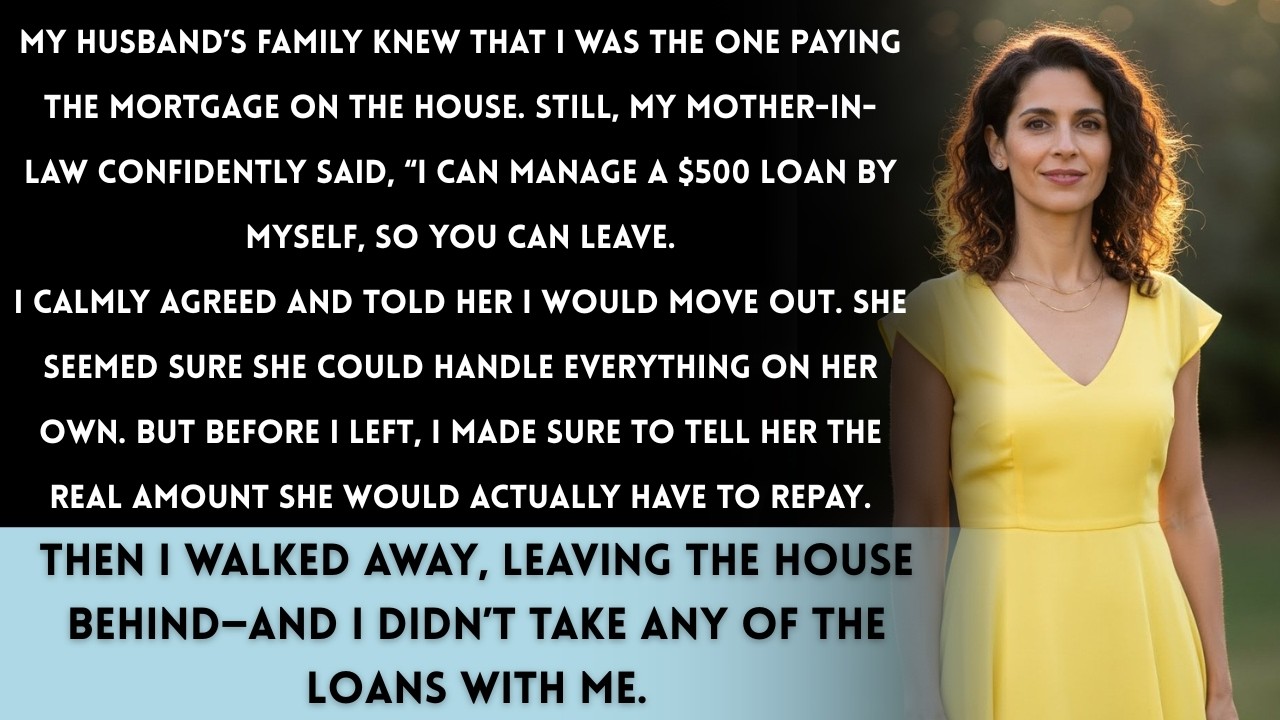My in-laws forced me out, not knowing I paid the mortgage—until I revealed the real amount they