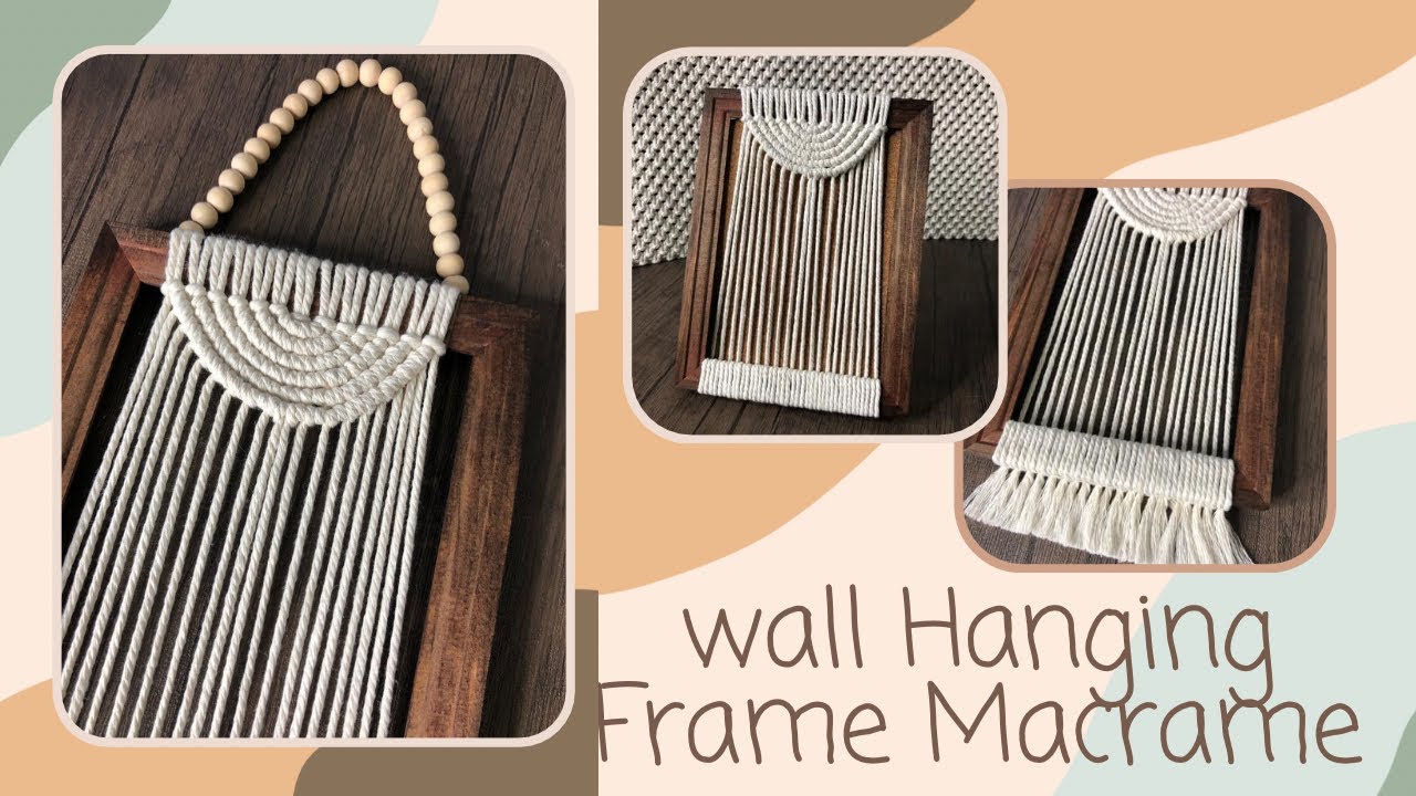 Wall hanging frame Macrame #macrame#frame#diy#craftsmanship#decoration#homedecor#wallhanging