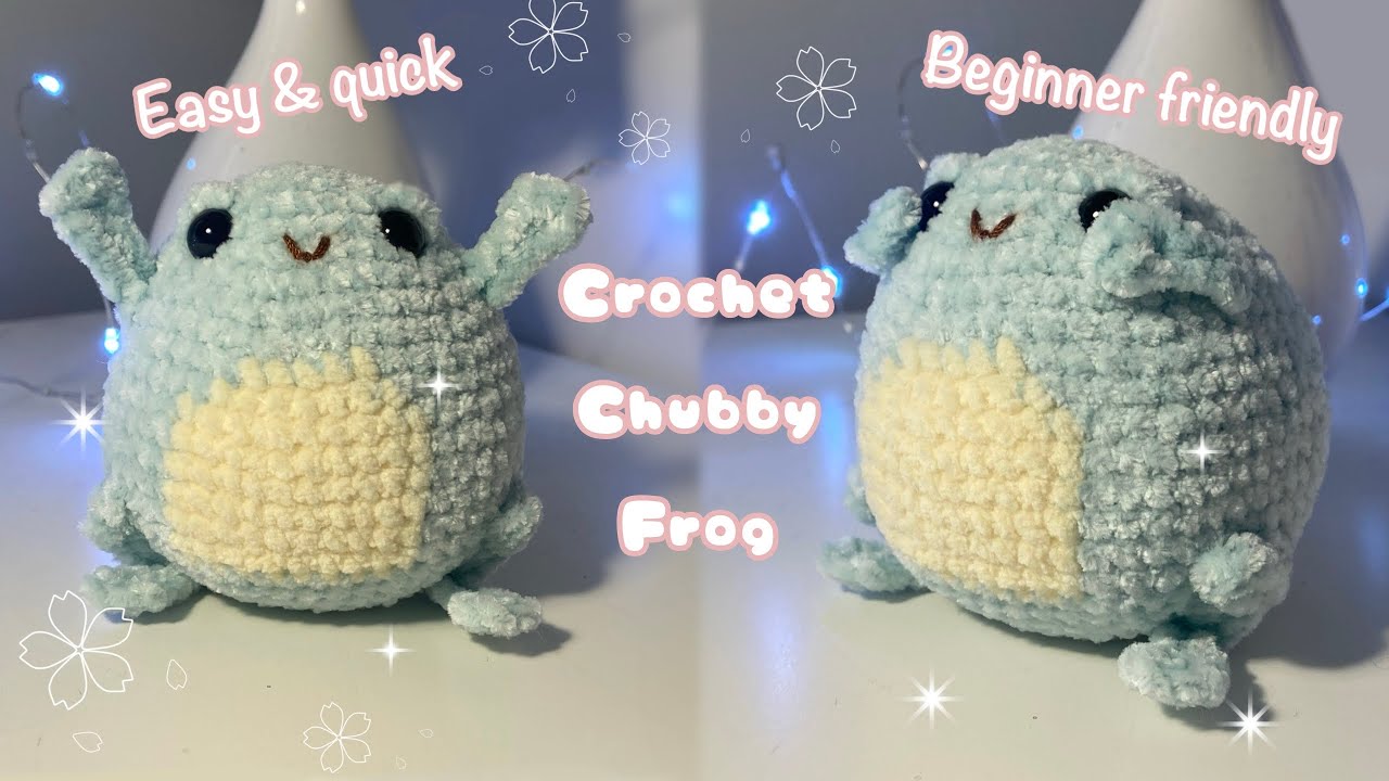 How to crochet this cute Chubby Frog *LOW-SEW | Step by step tutorial 🐸