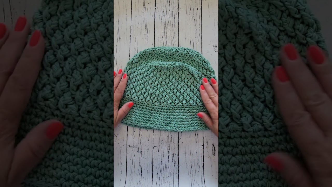 Crochet summer sun hat 😍 #freecrochetpattern #crochet #crochetsunhat