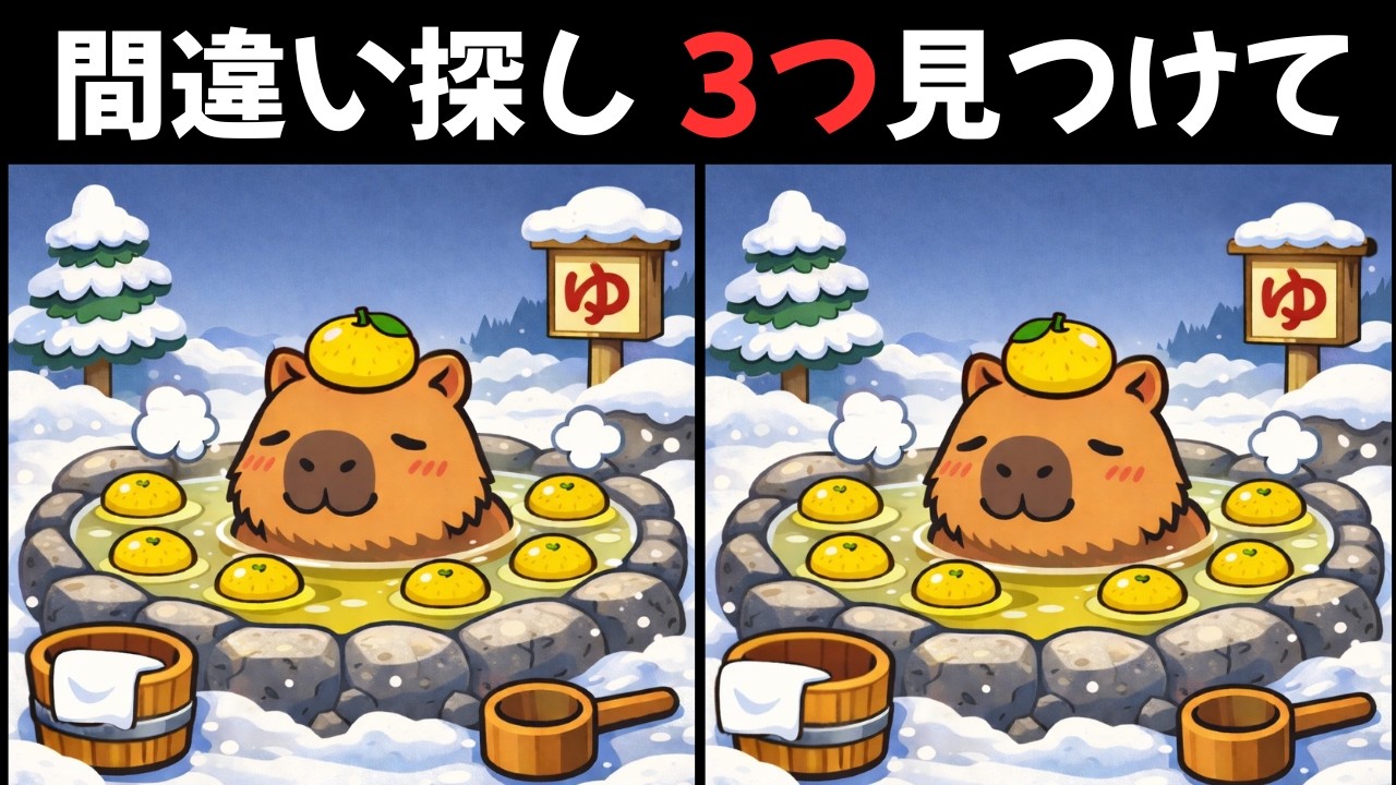 【間違い探しクイズ】『特別回』間違いを３つ見つけて下さい。集中力×記憶力で脳を活性化💡