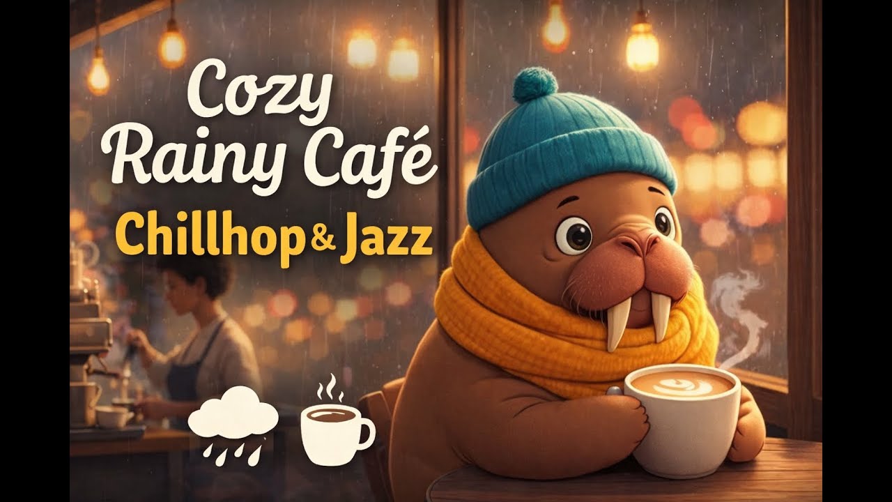 Cozy Rainy Café ☕ Chillhop & Jazz with Rain Sounds for Relaxing, Studying, Sleeping