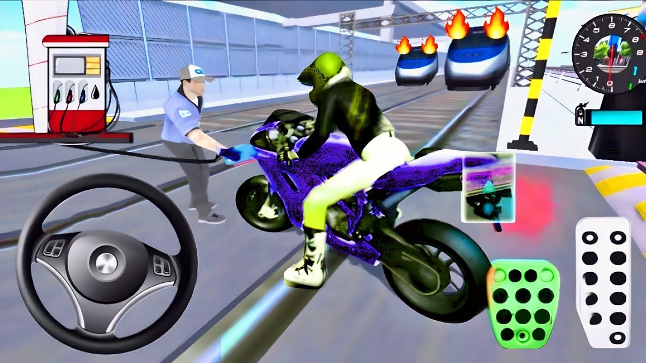 New Bullet Bike fuel ⛽ train station Bullet Train  accident 2026 - 3d Driving Class android game