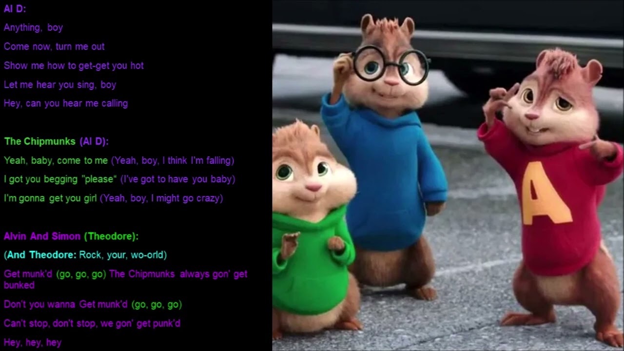 Get Munk'd Deetown Dance Remix The Chipmunks Lyrics
