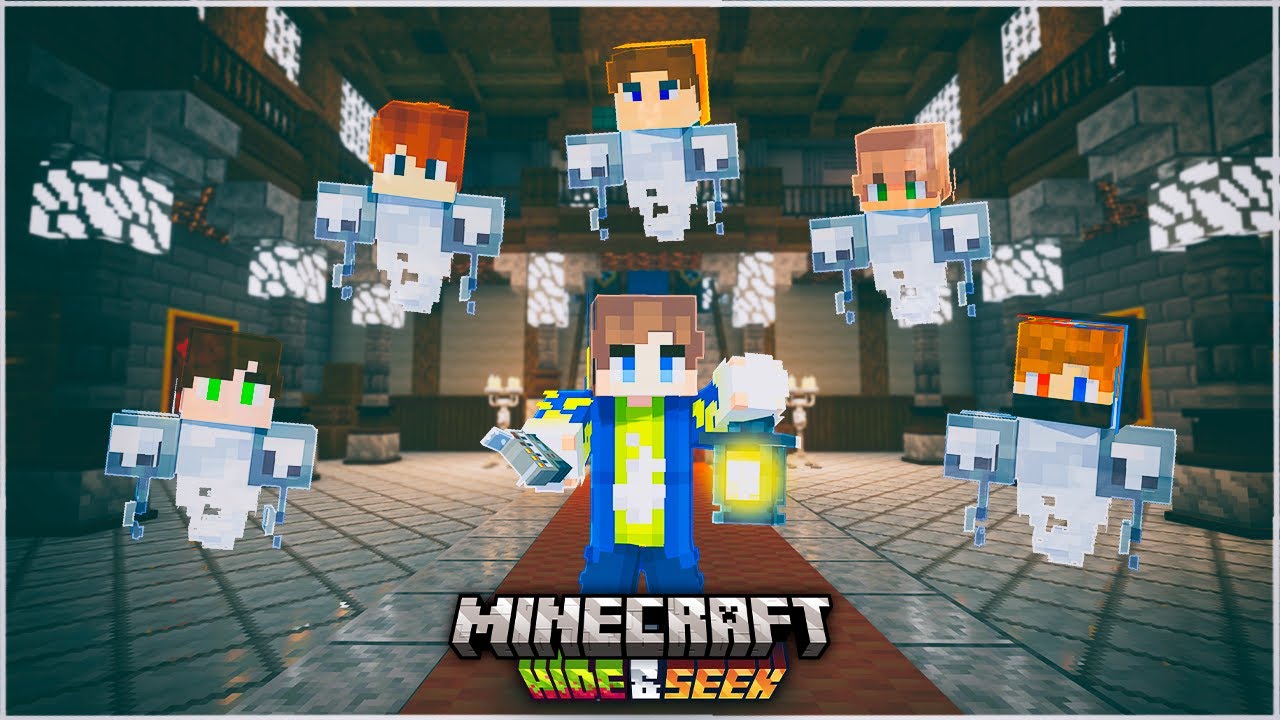 GHOST HUNT HIDE & SEEK 👻 | FUN WITH GANG | Minecraft Hide and Seek | in Telugu
