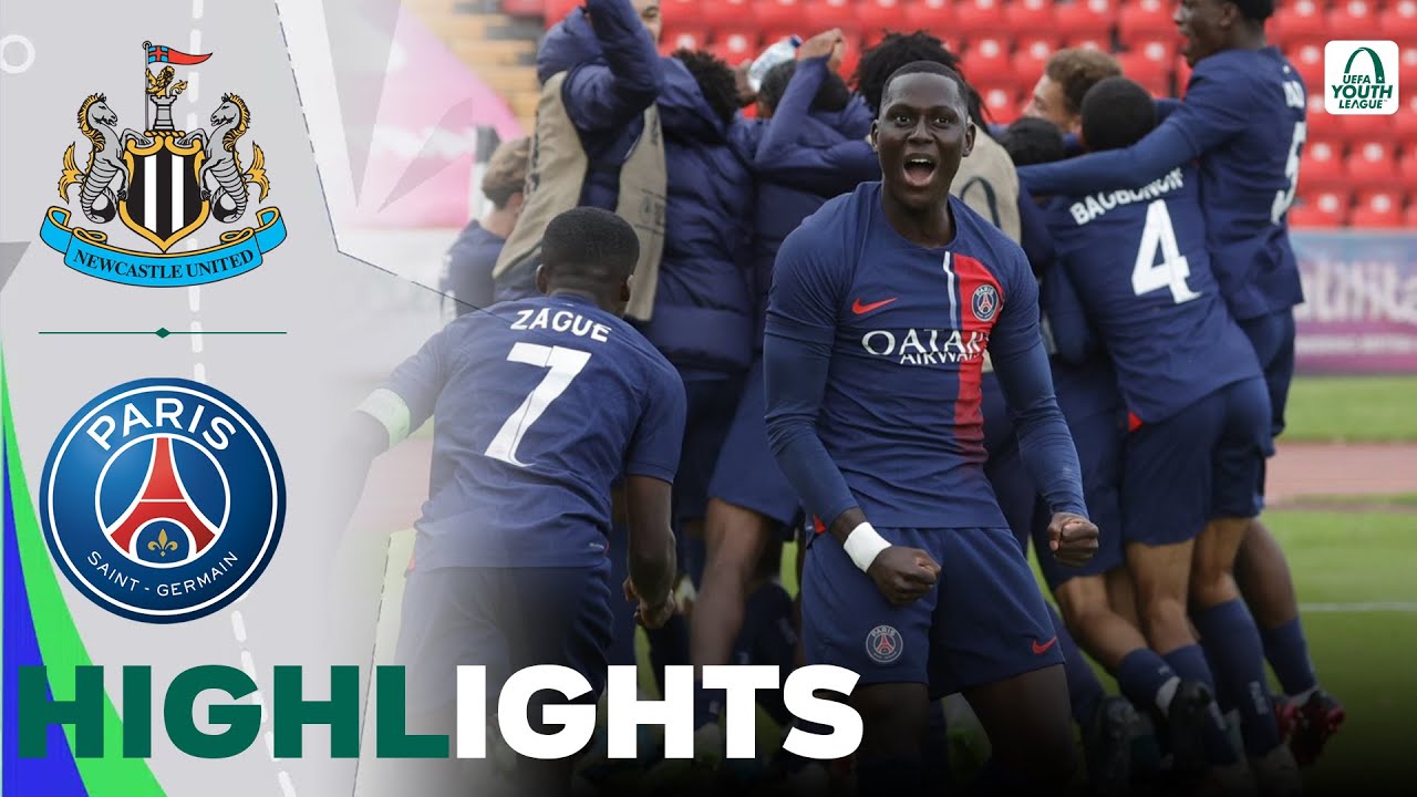 Newcastle United vs Paris Saint Germain | Highlights | UEFA Youth League 04-10-2023