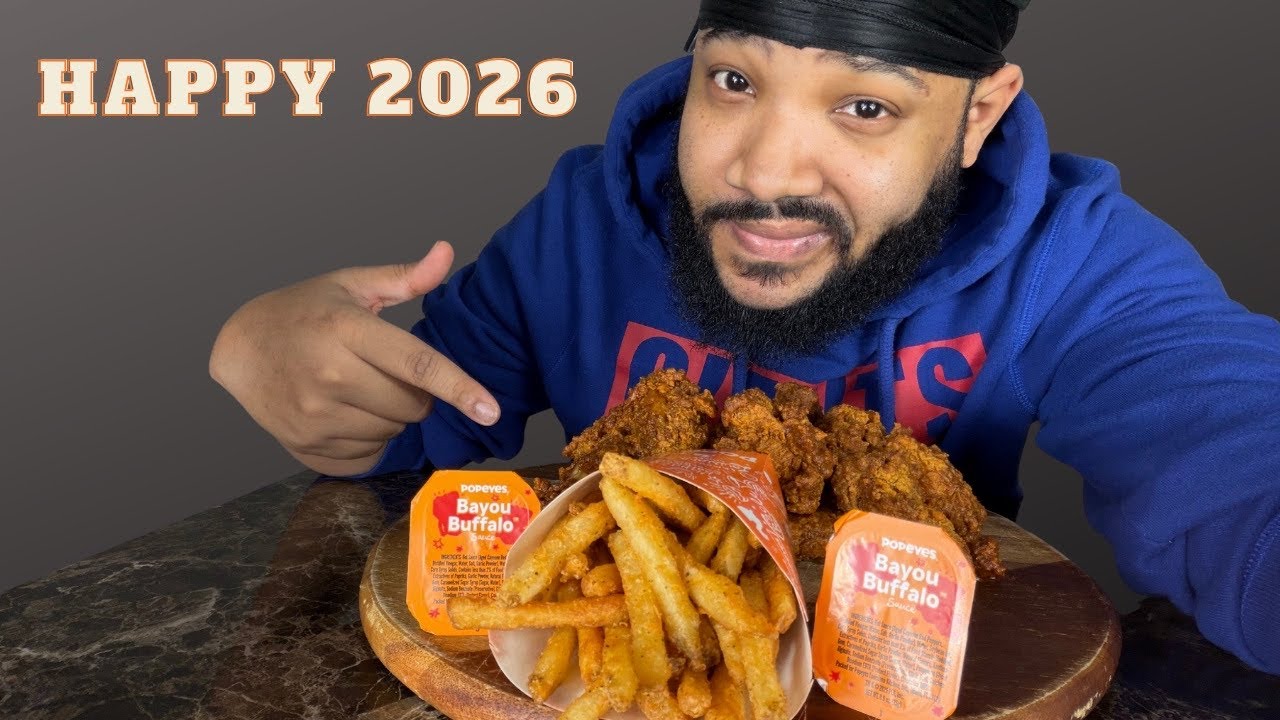 First Mukbang of 2026 : Popeyes Chicken 🍗 🤤😋