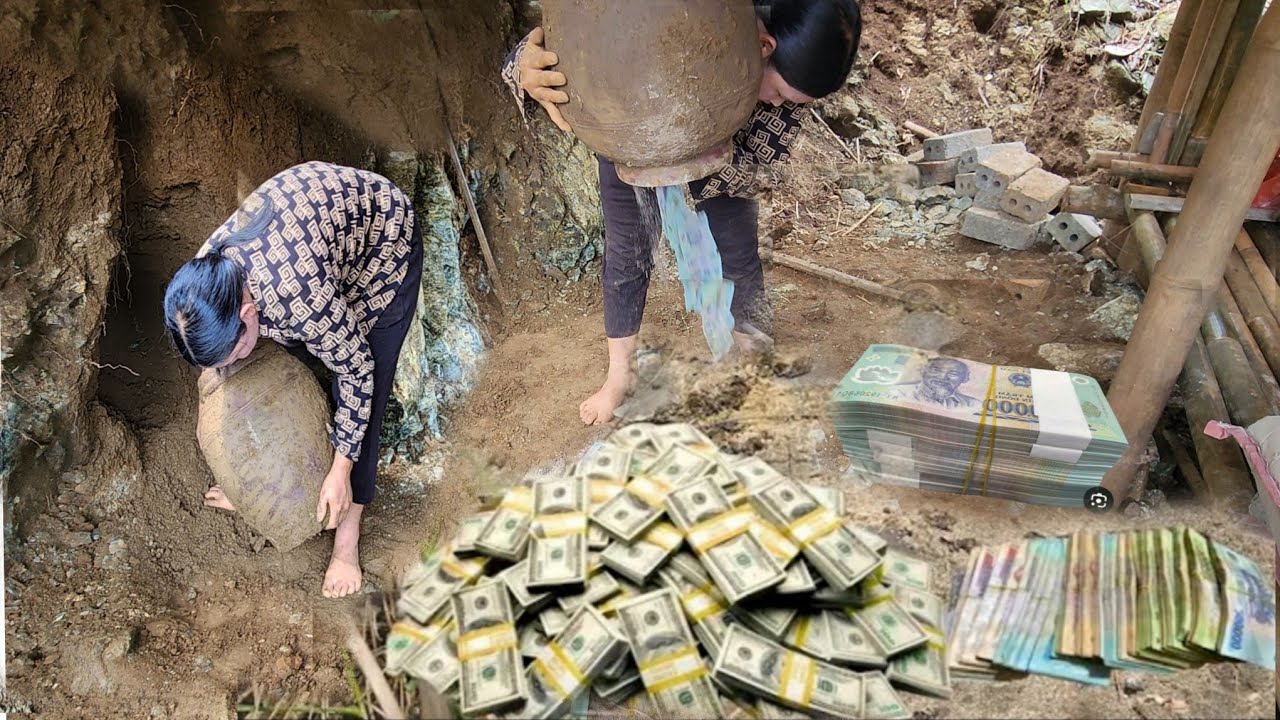 Full video: 30 days to complete the stove, discovered a lot of money buried for many years