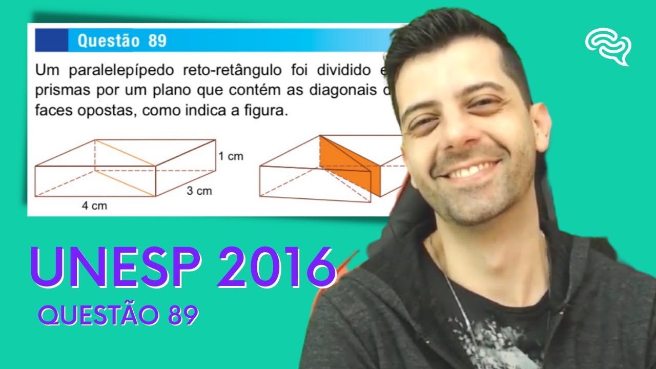 UNESP 2016 - Q89 - Um paralelepípedo reto-retângulo foi dividido em