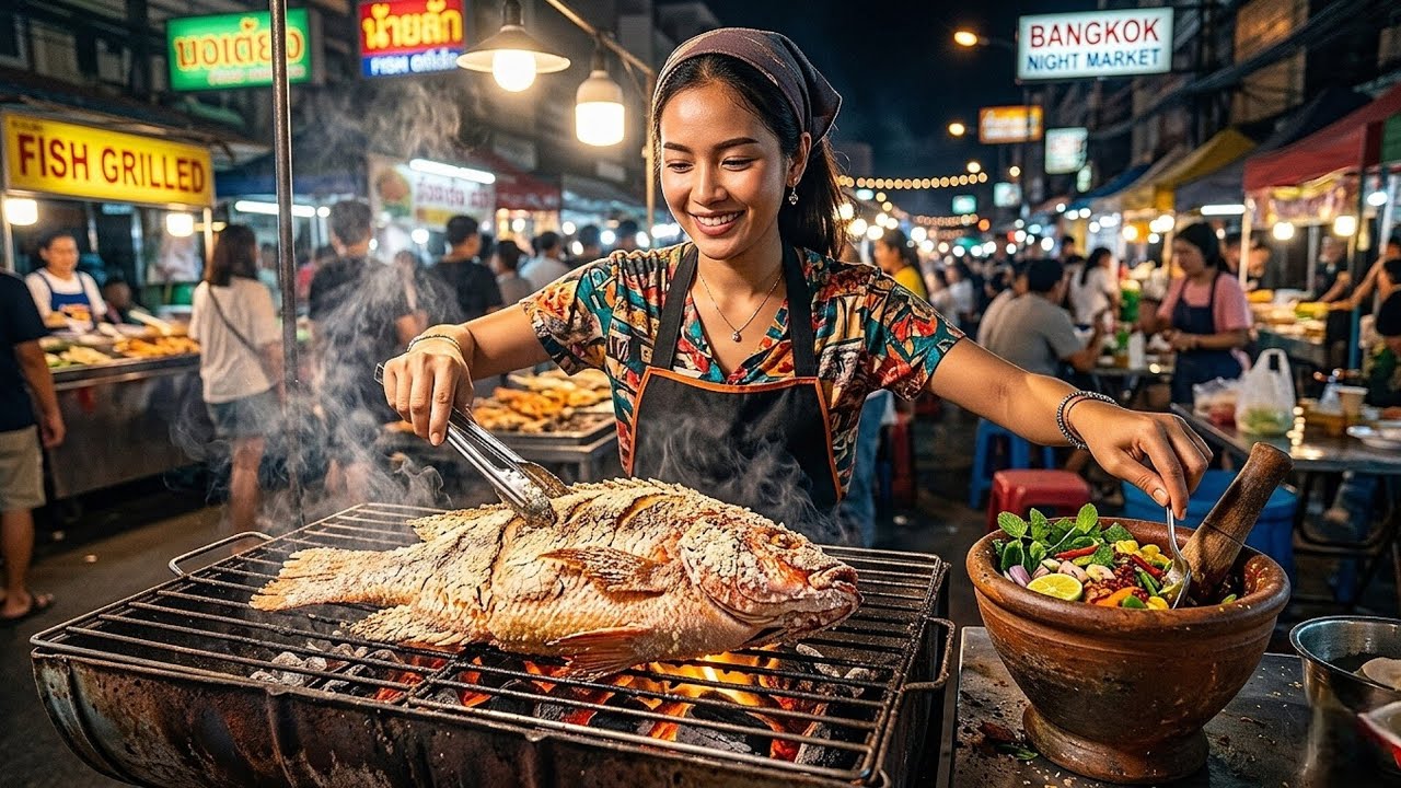 SALT BAKED RED FISH | AMAZING THAI STREET FOOD COOKING