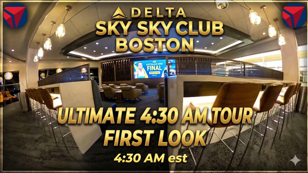 4AM 1st one in at Delta Sky Club Boston Logan