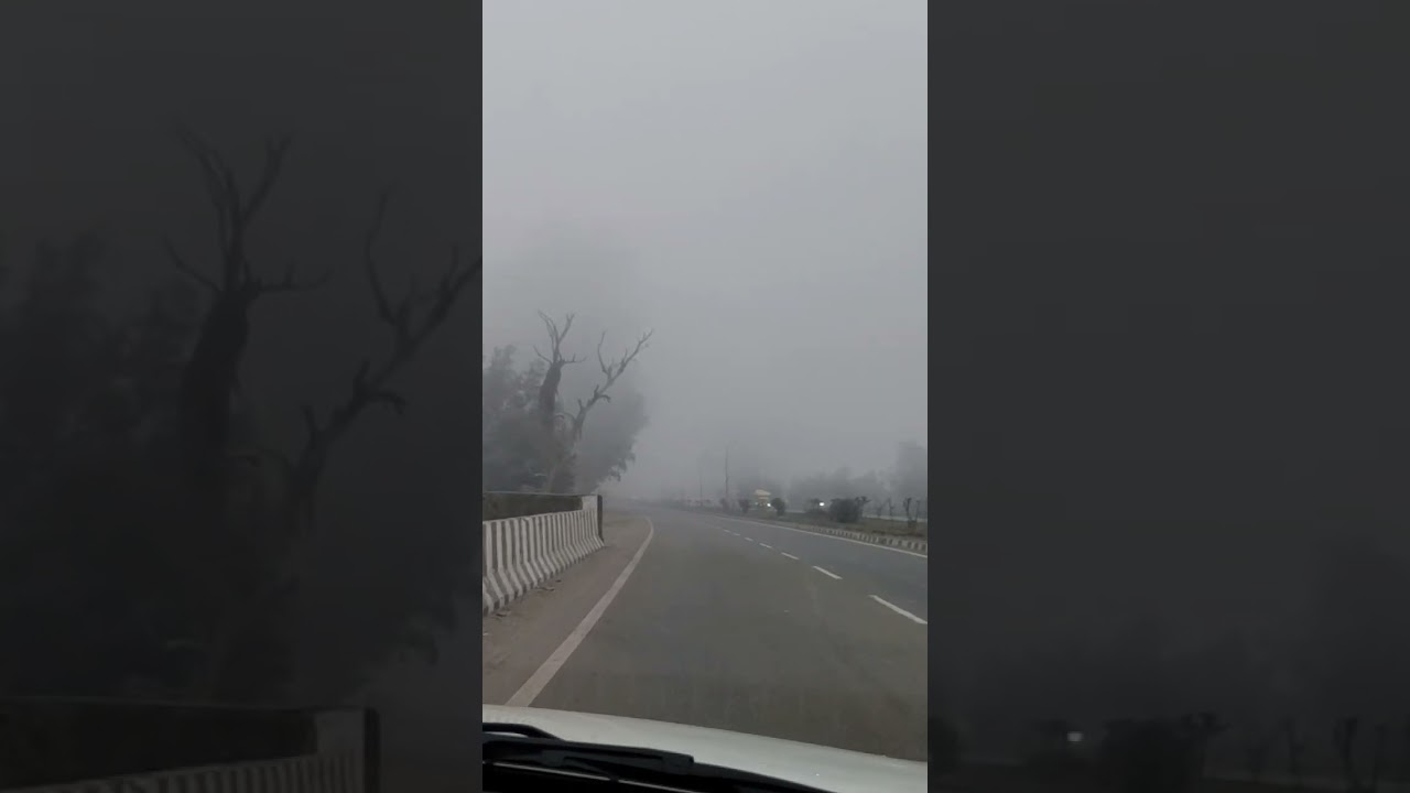 Foggy morning of JAMMU#fog #jammu #highway #chill #winter