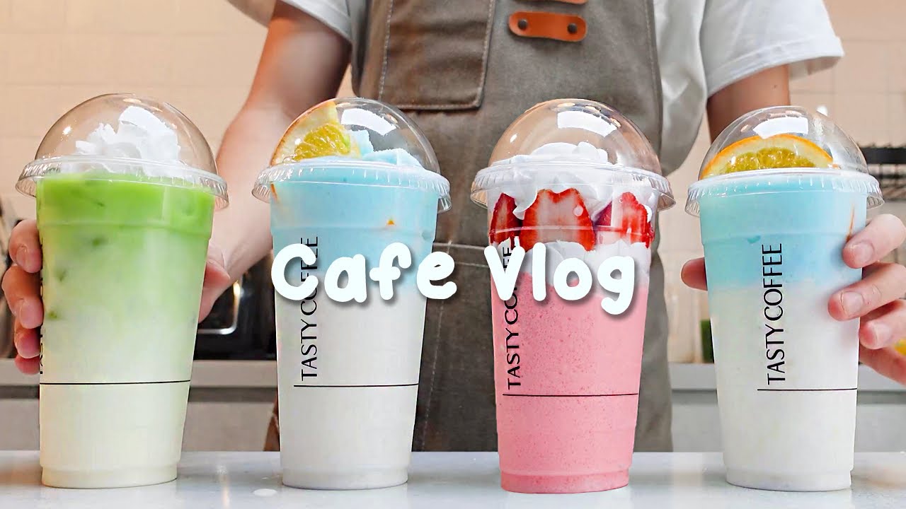 ☀️화면을 가득 채우는 맛있는 음료들🌷30mins Cafe Vlog/카페브이로그/cafe vlog/asmr/Tasty Coffee