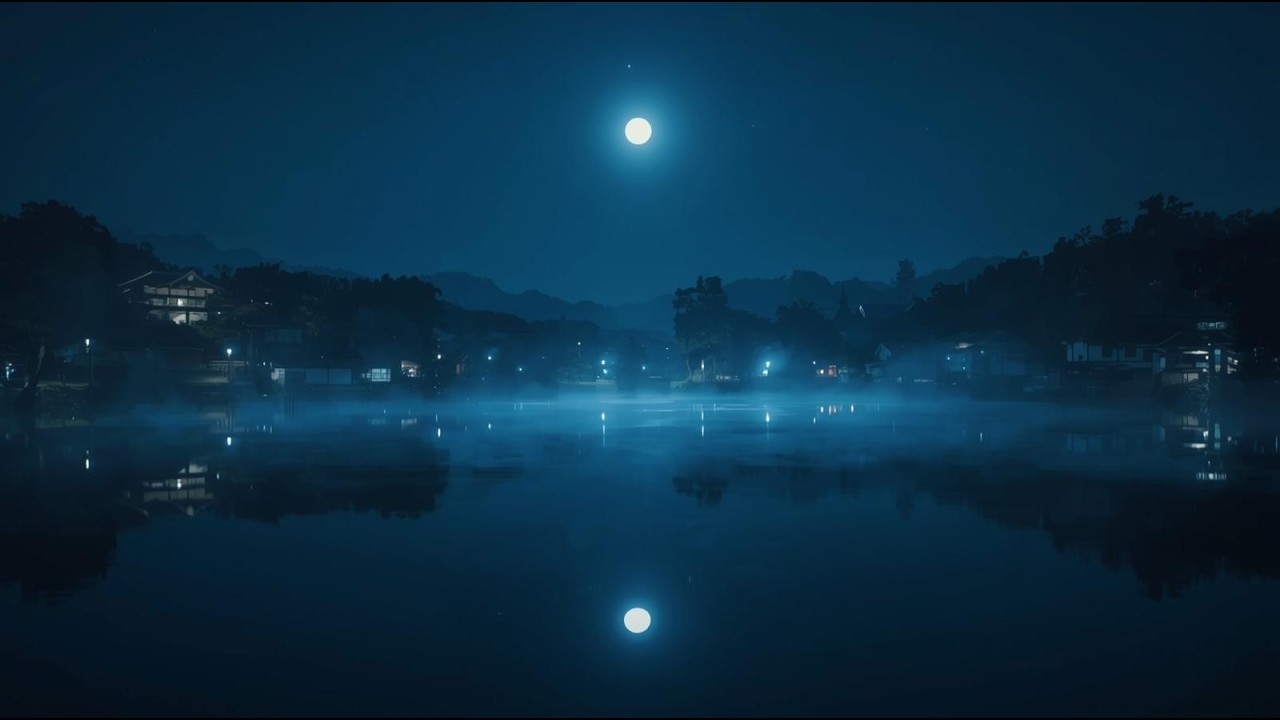 Moonlit Kyoto Lake 🌙 | Deep Sleep Japanese Music (3 Hours)