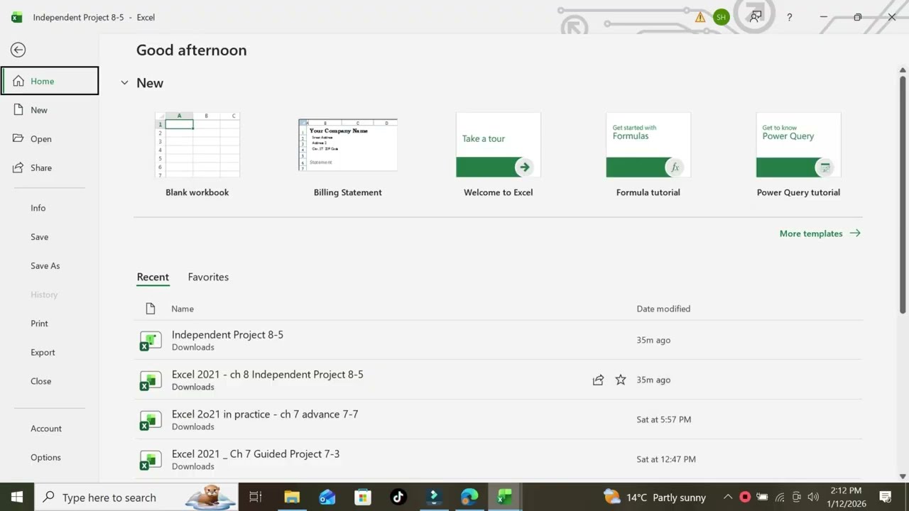 Excel 2021 In Practice - Ch 8 Independent Project 8-5 | Excel 2024 & 365 Chapter 8-5, 9-5 10-6