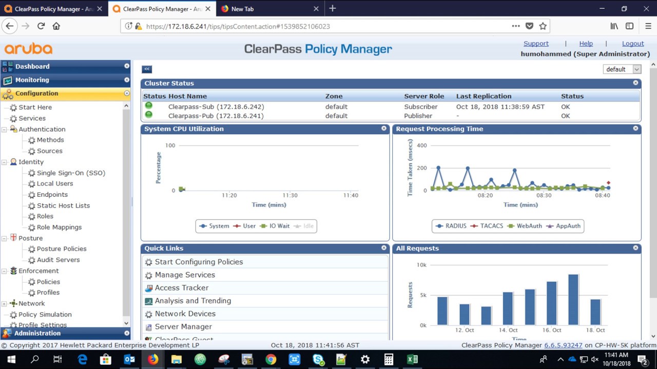 CISCO Nexus Privilege Leve 15  from ClearPass TACACS