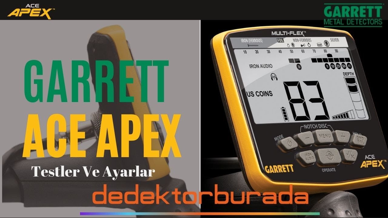 Garrett Ace Apex Dedektör - Nasıl Kullanılır ? - Tüm Ayarlar