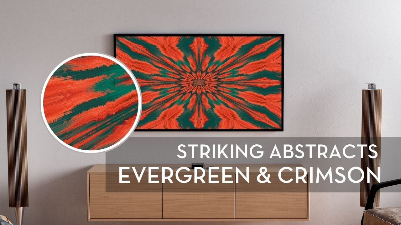 Loupe Art + Music Preview — Striking Abstracts: Evergreen & Crimson