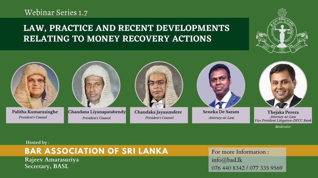 BASL Webinar 1.7: Law, Practice and Recent Developments relating to Money Recovery Actions