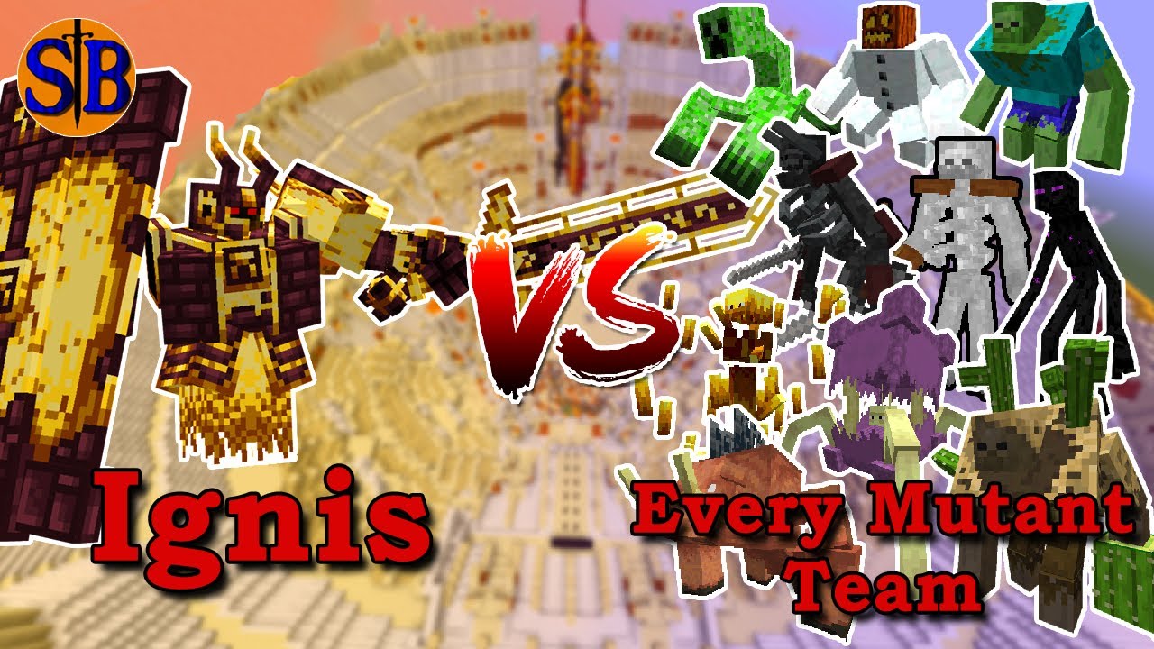Ignis vs Every Mutant Team | Minecraft Mob Battle