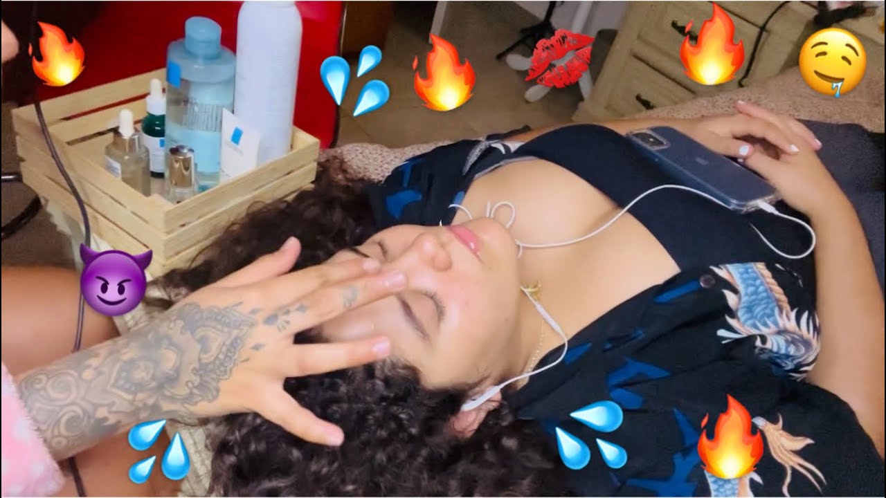 🫢🍒ASMR APLICANDO PRODUCTOS CAROS EN TU CARITA HERMOSA BEBE🫢🍒