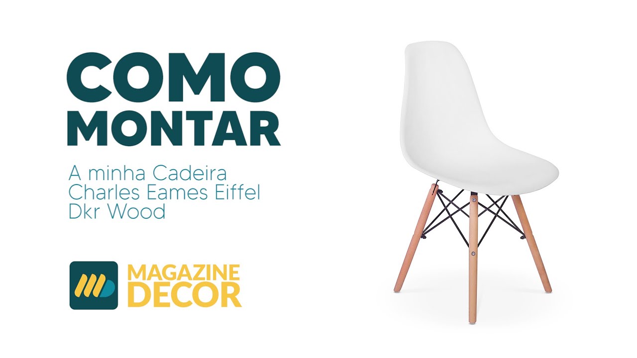 Montagem Cadeira Charles Eames Eiffel DKR Wood - Magazine Decor