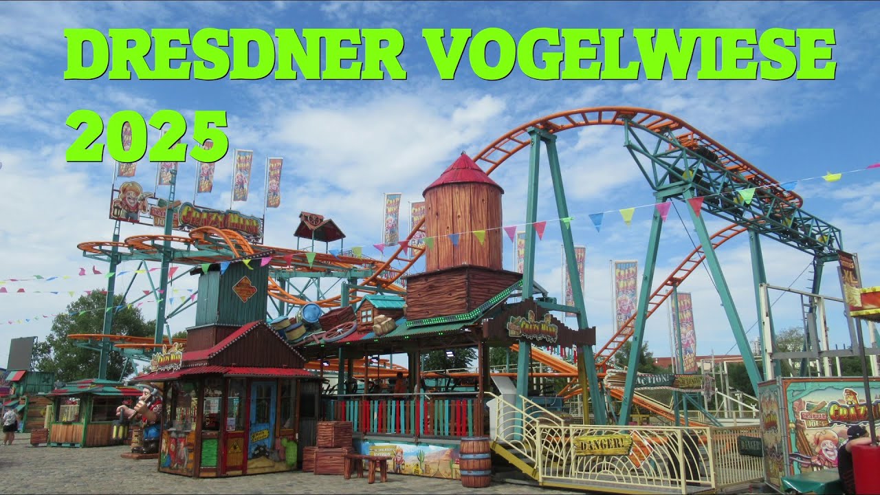 Dresdner Vogelwiese 2025: Spaß auf der Achterbahn bei über 30° Hitze :)