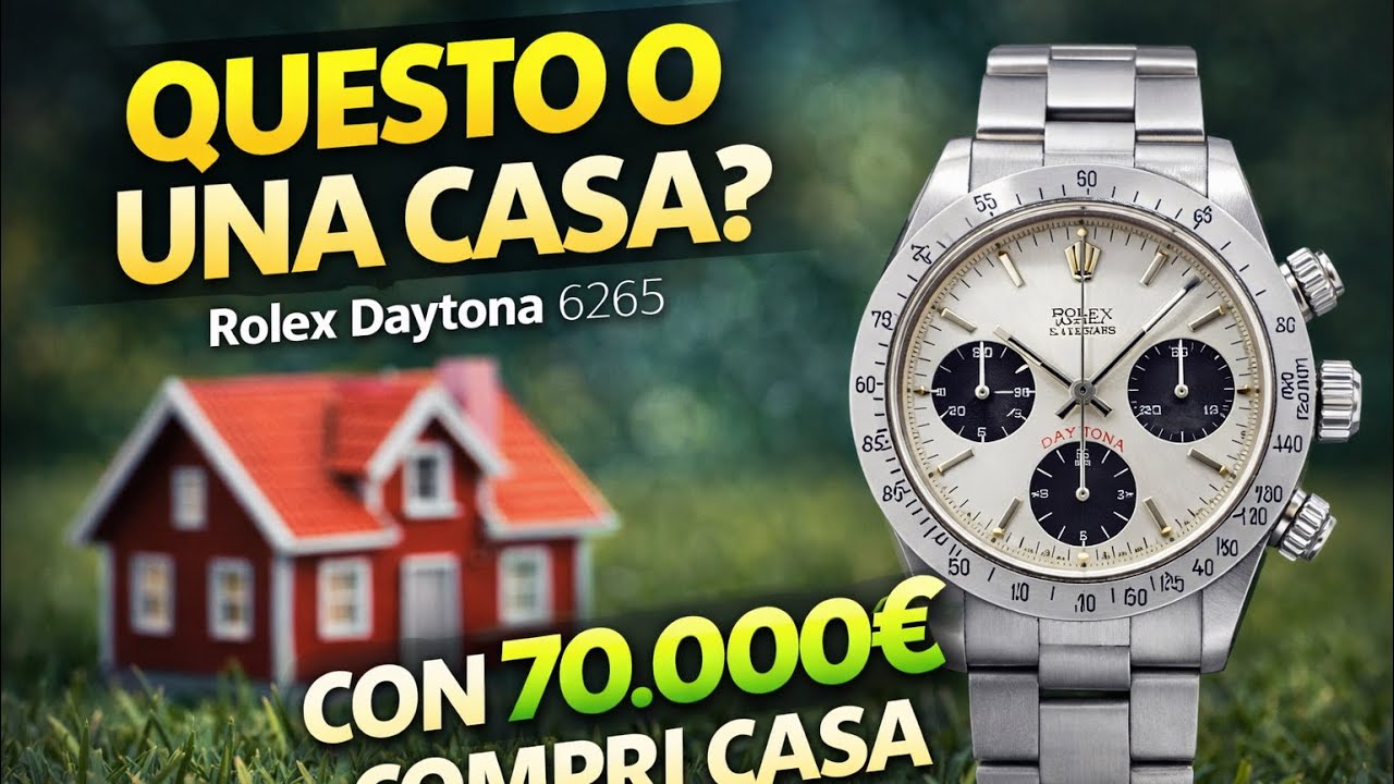Con 70.000€ compri casa. Altri li mettono al polso.