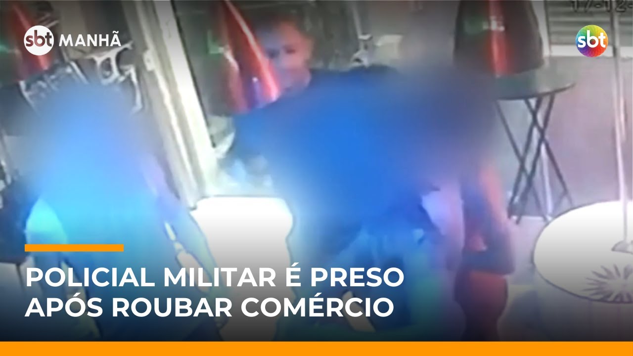 Cabo da PM &eacute; preso por assaltar com&eacute;rcio no Rio de Janeiro | #SBTManh&atilde;