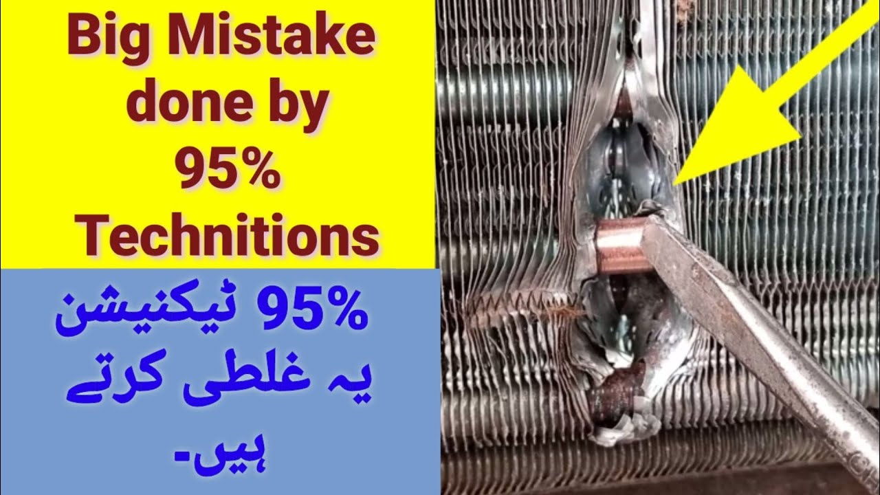 split ac cooling coil center leakage repairing|split ac cooling coil repair in urdu hindi
