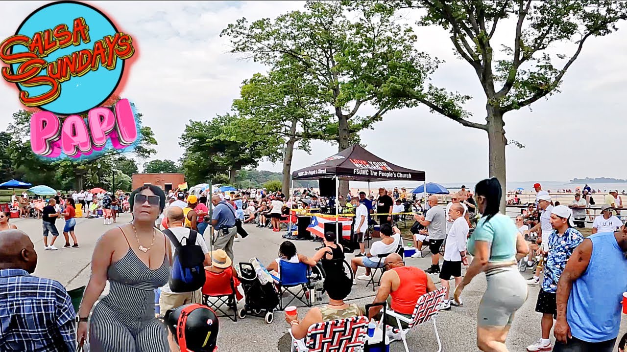 Orchard Beach Bronx NYC SALSA SUNDAYS  “Papi Section” 🇵🇷 & Chinese Chicken Wings 🍗