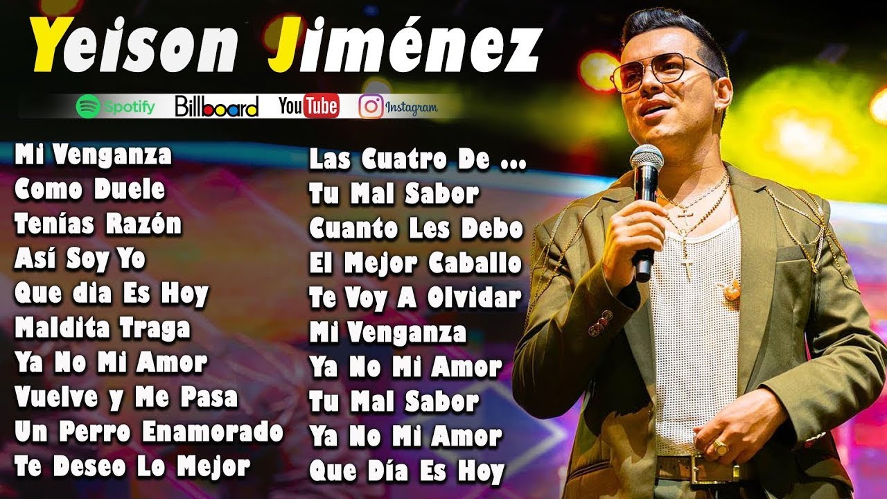 Yeison Jiménez – 20 Grandes Éxitos | Música Popular Mix de Despecho