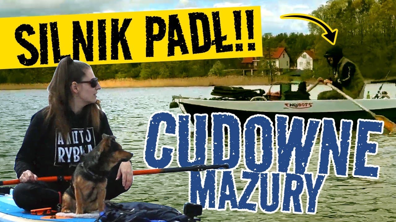 SILNIK nam stanął na jeziorze! RYBA HONORU i chrzest bojowy SUPA na mega FALI!