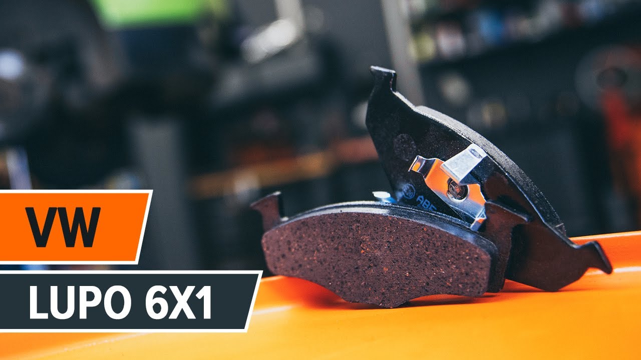 How to change front brake pads on VW LUPO 6x1 [TUTORIAL AUTODOC]