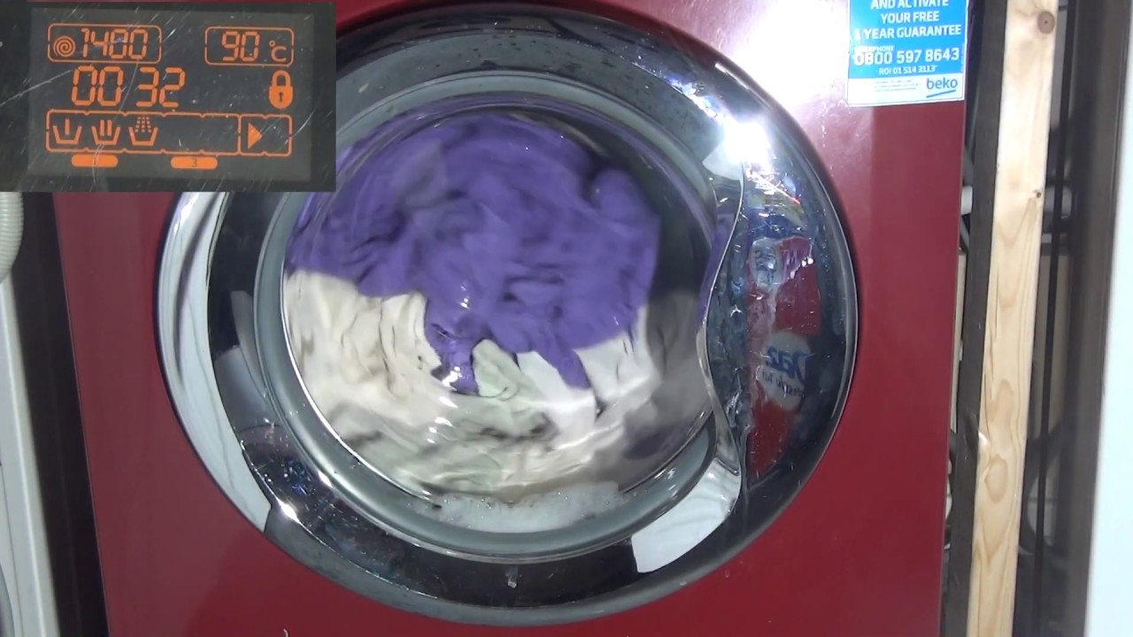 Red Beko Excellence XL9 : Cotton rinse intermediate spin 1000rpm (Part 7)