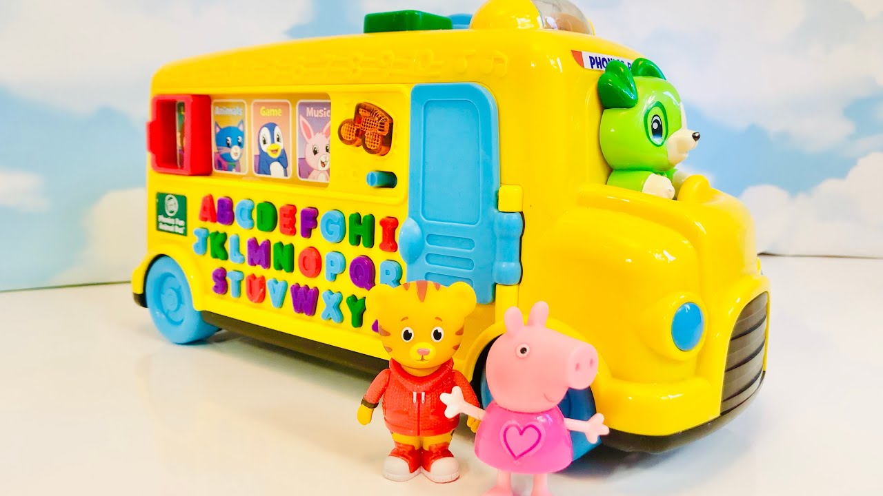 LEARNING Letter Sounds PEPPA PIG and DANIEL TIGER Leap Frog Phonics Fun ANIMAL BUS