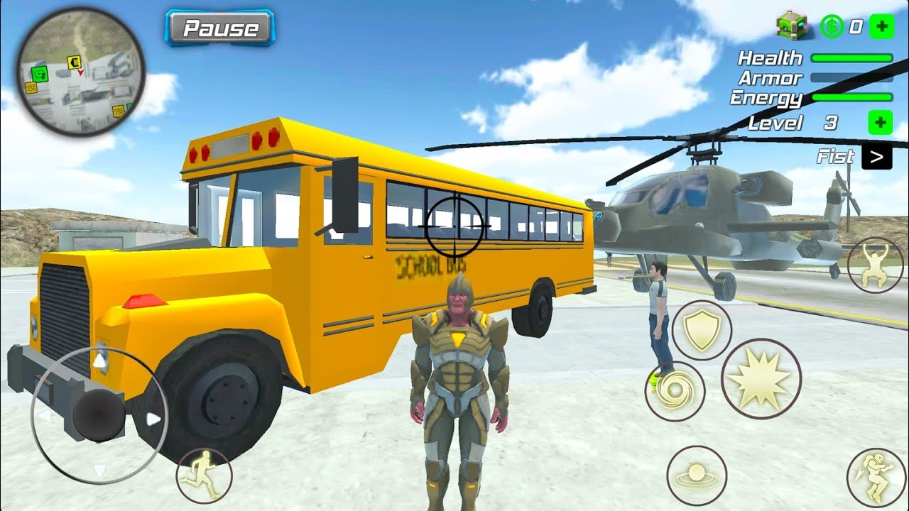 Amazing Thanos Ropehero Flying Helicopter Tank Concorde Airplane Sports Car Bus Simulator Gameplay