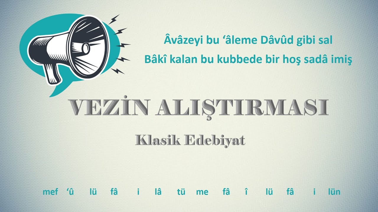 Aruz Alıştırması (mef'ûlü fâilâtü mefâîlü fâilün)