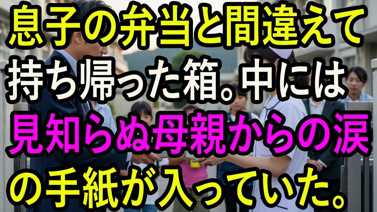 息子の弁当と間違えて持ち帰った箱。中には見知らぬ母親からの涙の手紙が入っていた。