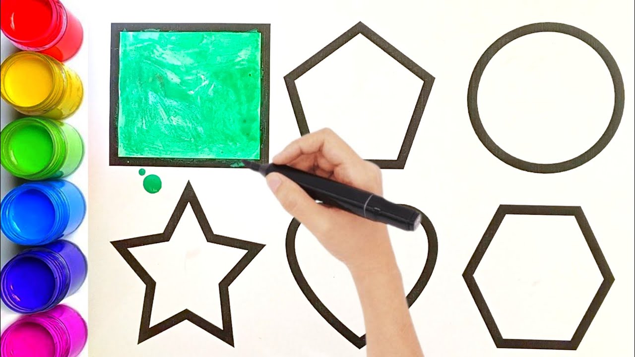 Learn 2D Shapes and Colors for Kids| Rectangle Square Triangle| Preschool Learning#2dshapes#learning